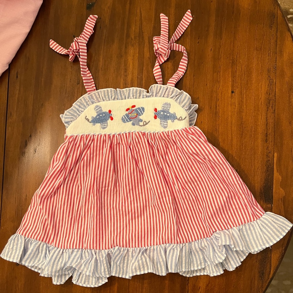 NWT Babeeni Smocked Airplane Dress